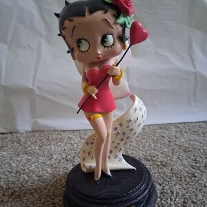 Betty Boop Figurine with Red Dress and Heart